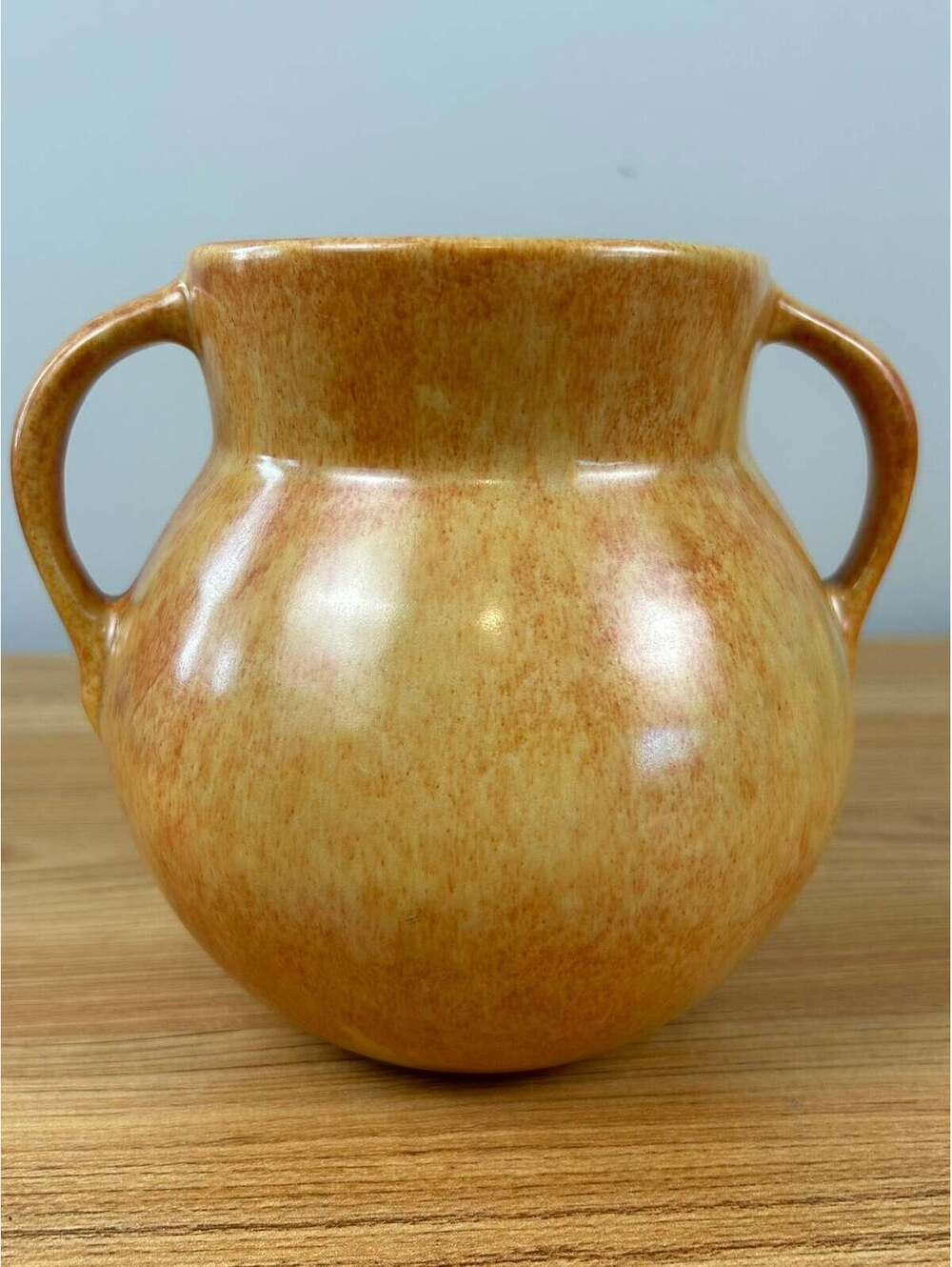 Roseville Tourmaline 1933 Vase 5.5" Orange American Art Pottery Deco A-517-6